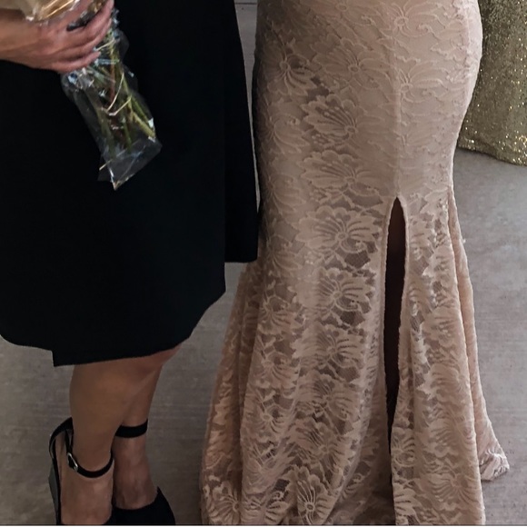 Prom dress cream lace size M - Picture 4 of 4